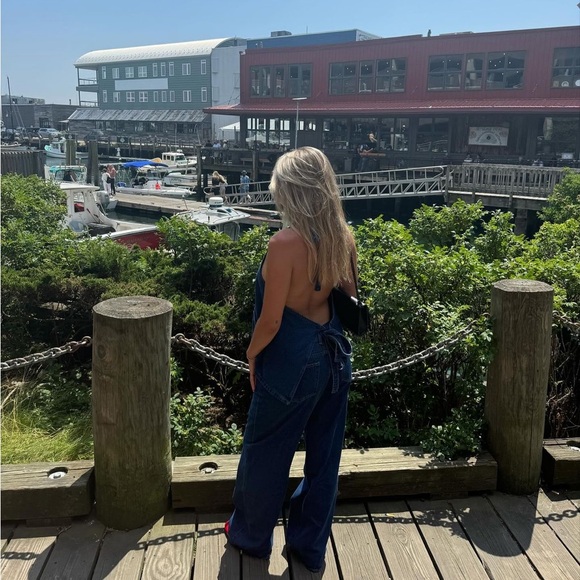 Hills Halter Top in Dark Denim and matching bottoms - Picture 6 of 6